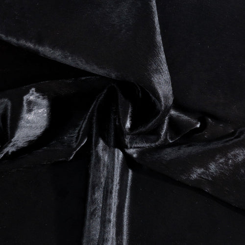 Brazilian Solid Black Cowhide Rug Size 7'9" L x 7'1" W 8739
