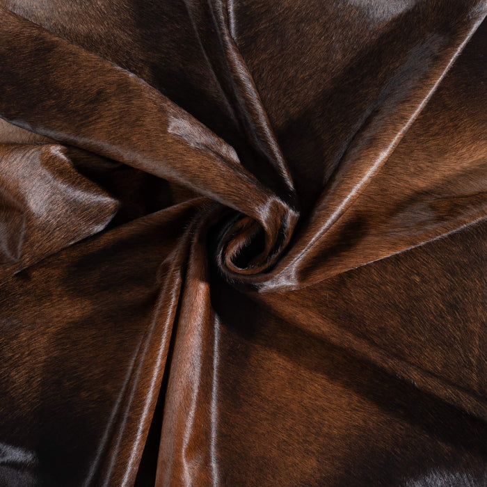 Brazilian Mahogany Cowhide Rug Size 7'2" L x 6'10" W 8748