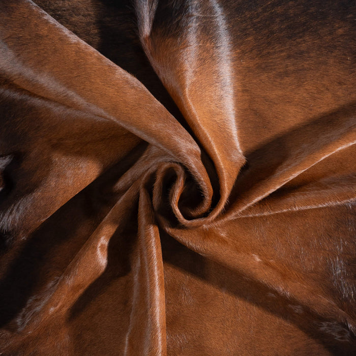 Brazilian Mahogany Cowhide Rug Size 7'0" L x 6'6" W 8751