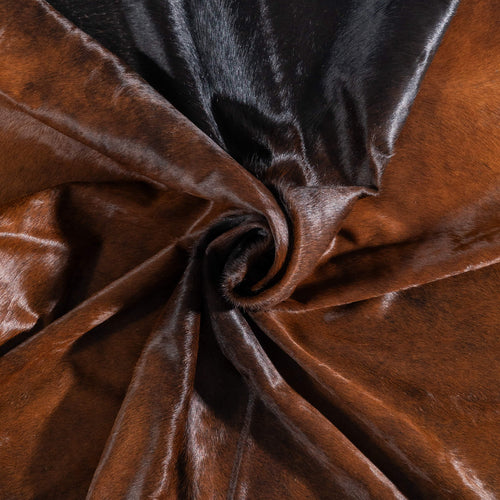 Brazilian Mahogany Cowhide Rug Size 7'3" L x 6'4" W 8754