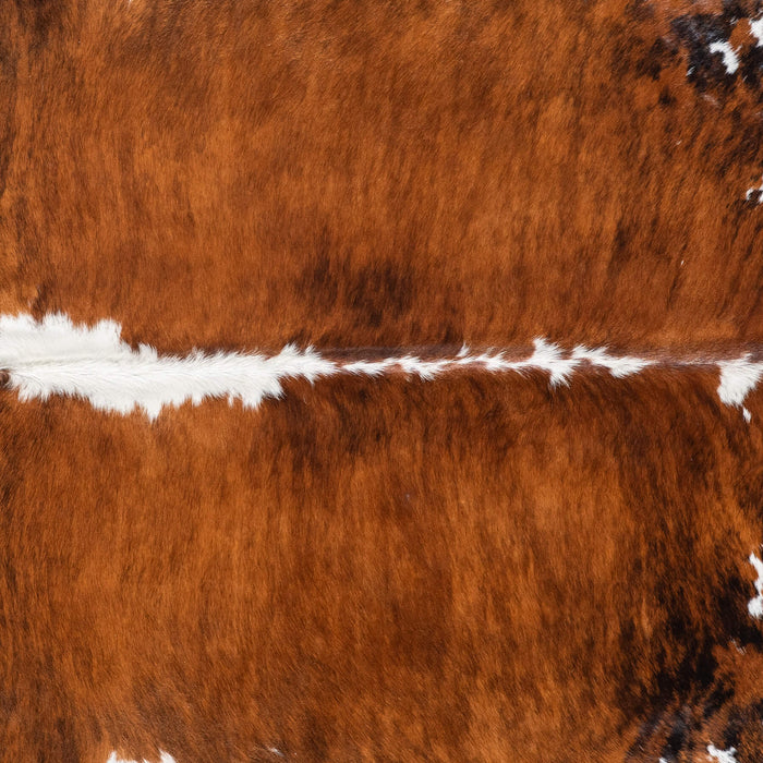 Brazilian Brindle White Belly and Backbone Cowhide Rug Size 6'10" L x 6'6" W 8787