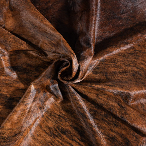 Brazilian Brindle Cowhide Rug Size 7'5" L x '6.7" W 8794