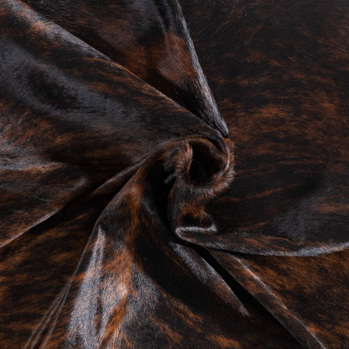 Brazilian Dark Brindle Cowhide Rug Size 7'.7" L x 6'11" W 8795