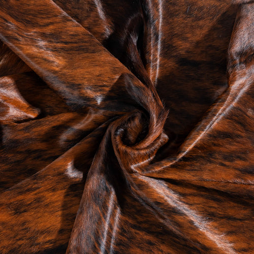 Brazilian Brindle Cowhide Rug Size 6'11" L x 6'7" W 8796