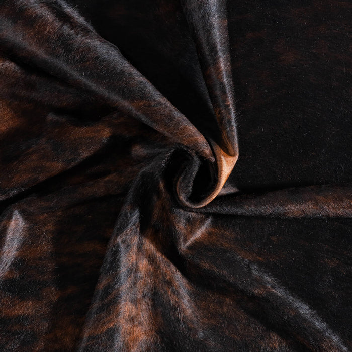 Brazilian Dark Brindle Cowhide Rug Size 7'0" L x 6'8" W 8801