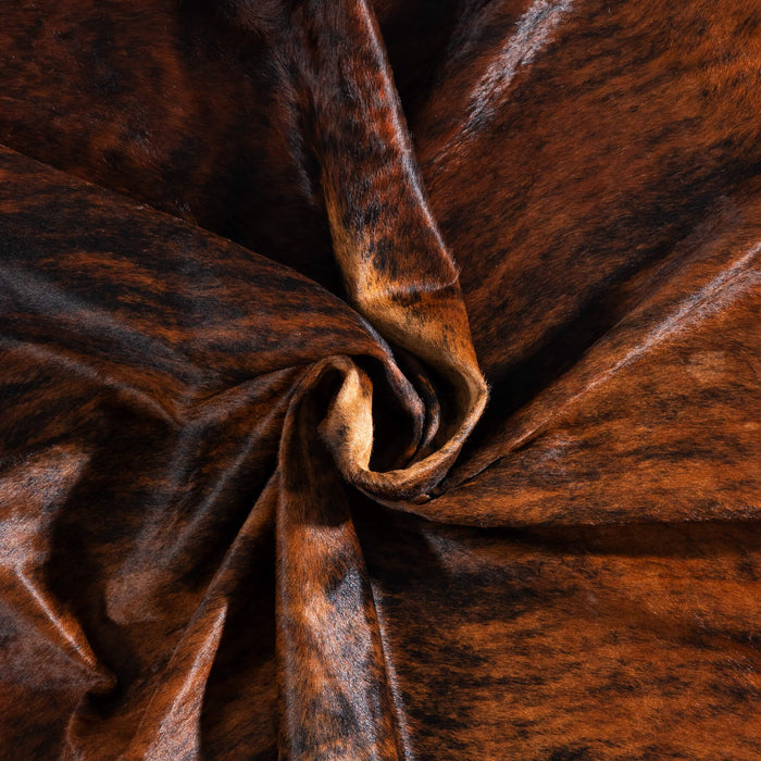 Brazilian Brindle Cowhide Rug Size 7'6" L x 6'5" W 8809