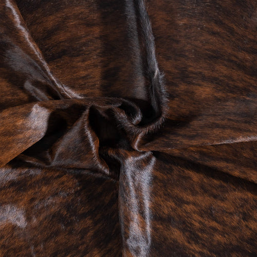 Brazilian Dark Brindle Cowhide Rug Size 6'8" L x 5'8" W 8821