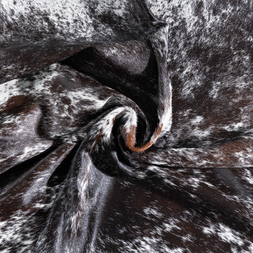 Brazilian Black Salt and Pepper Cowhide Rug Size 6'11" L x 6'0" W 8846