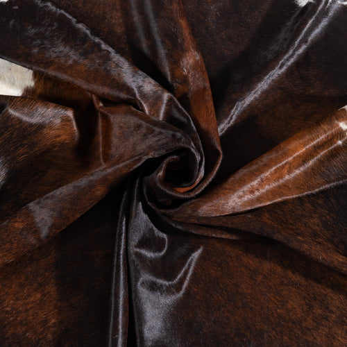 Brazilian Mahogany Cowhide Rug Size 8'4" L x 7'1" W 8864
