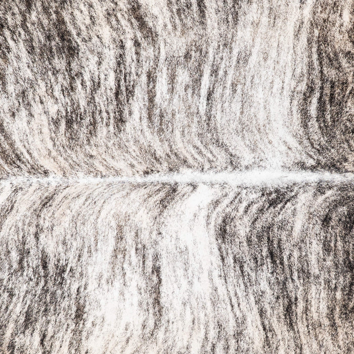 Brazilian Light Grey Brindle Cowhide Rug Size 7'8" L x 6'6" W 8872