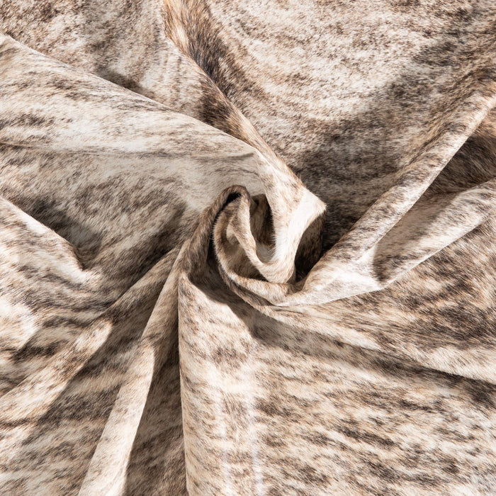 Brazilian Light Grey Brindle Cowhide Rug Size 7'2" L x 6'4" W 8877