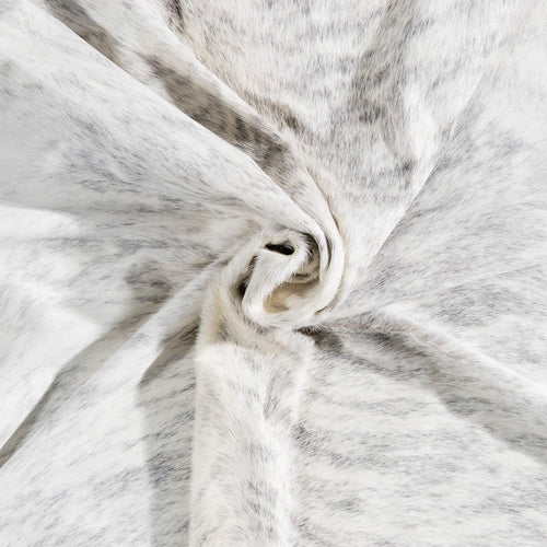 Brazilian Light Grey Brindle Cowhide Rug Size 7'3" L x 6'1" W 8878