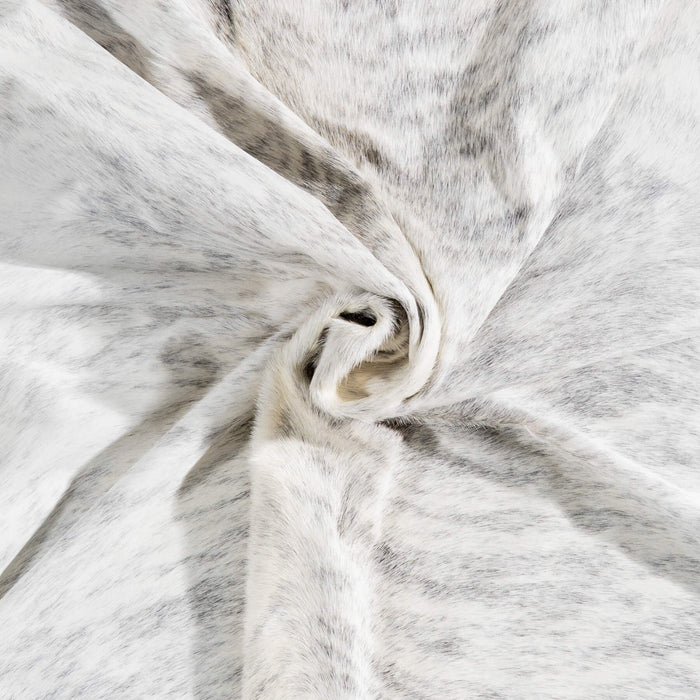 Brazilian Light Grey Brindle Cowhide Rug Size 7'3" L x 6'1" W 8878