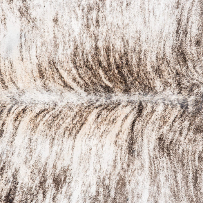 Brazilian Light Grey Brindle Cowhide Rug Size 6'2" L x 6'3" W 8879