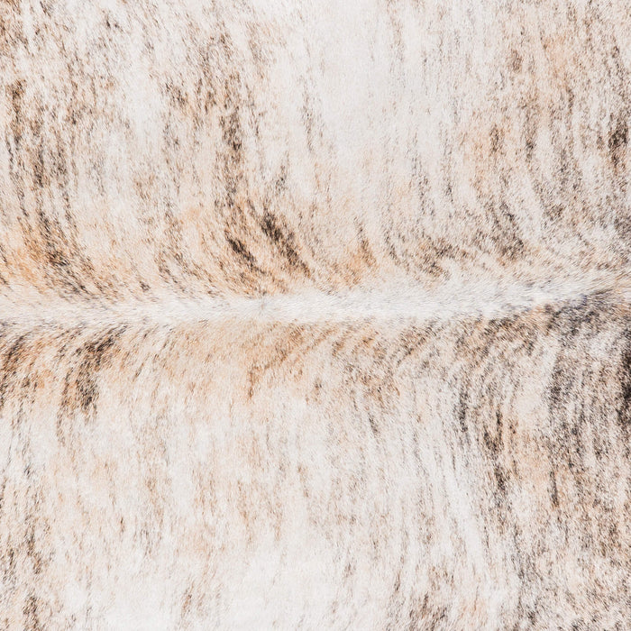 Brazilian Light Grey Brindle Cowhide Rug Size 7'1" L x 6'6" W 8886