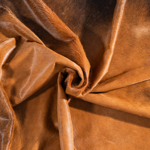 Brazilian Mahogany Cowhide Rug Size 8'4" L x 7'9" W 8895