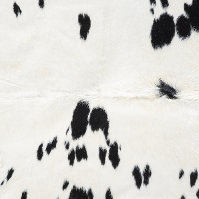 Brazilian Black and White Cowhide Rug Size 7'4" L x 6'5" W 8903