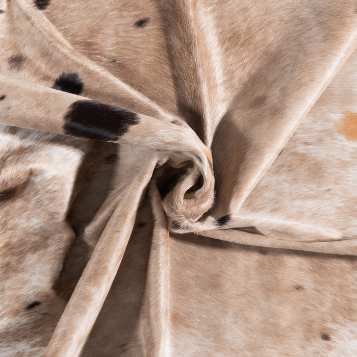 Brazilian Palomino and White Cowhide Rug Size 7'8" L x 6'4" W 8905