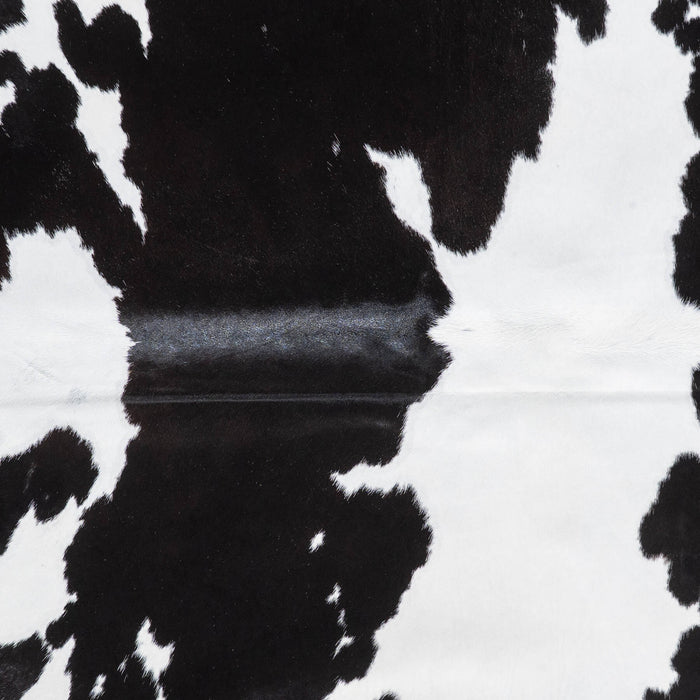 Brazilian Black and White Cowhide Rug Size 7'6" L x 6'10" W 8917