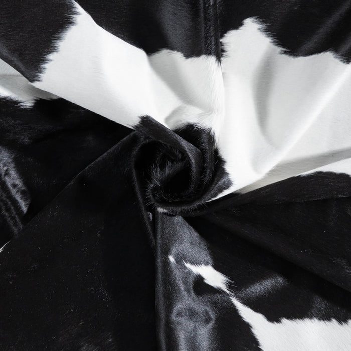 Brazilian Black and White Cowhide Rug Size 8'2" L x 6'10" W 8920