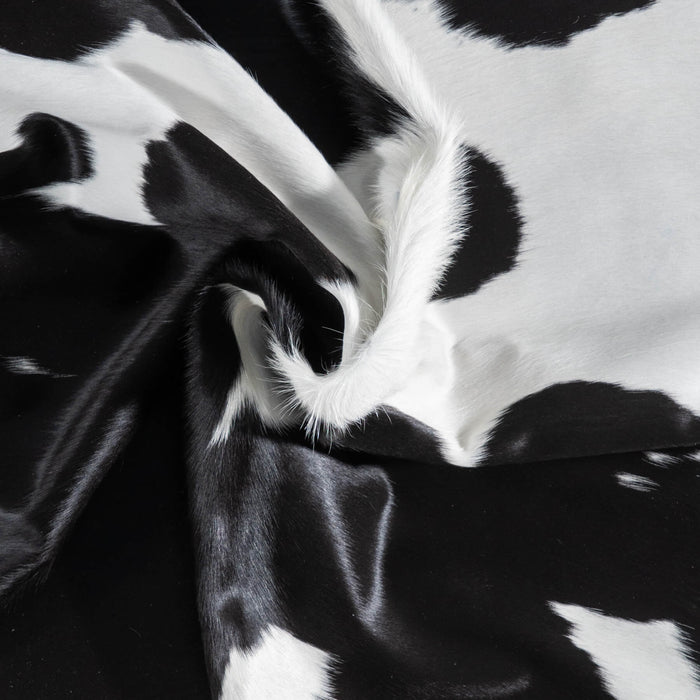 Brazilian Black and White Cowhide Rug Size 8'0" L x 7'1" W 8942