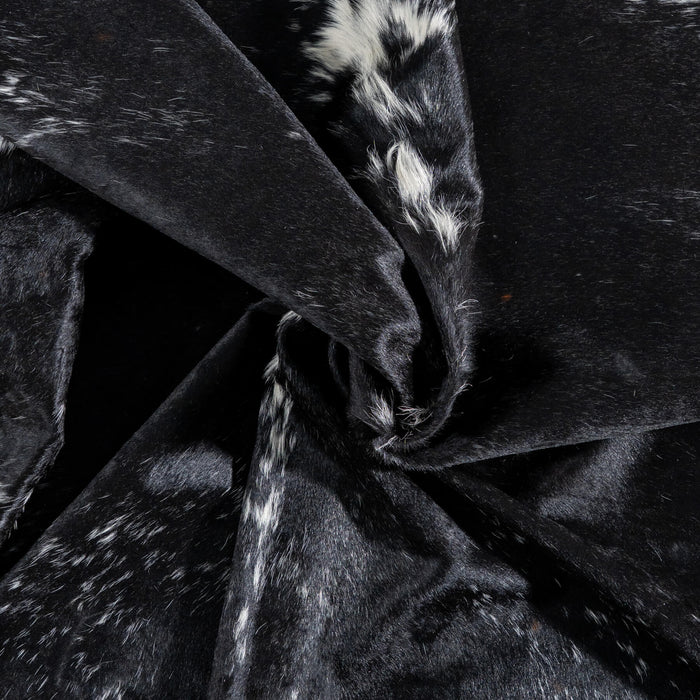 Brazilian Black and White Cowhide Rug Size 7'5" L x 6'9" W 8948