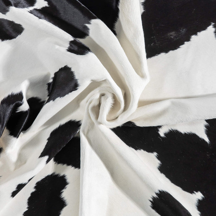 Brazilian Black and White Cowhide Rug Size 8'2" L x 6'11" W 8952