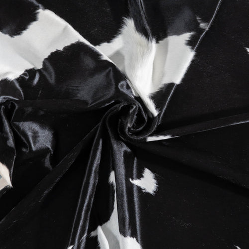 Brazilian Black and White Cowhide Rug Size 8'4" L x 7'9" W 8955