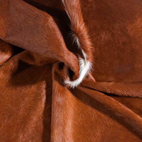 Brazilian Brown and White Cowhide Rug Size 8'4" L x 7'11" W 8965