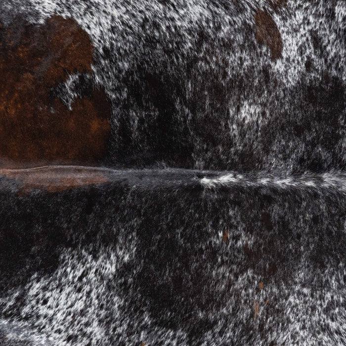 Brazilian Black Salt and Pepper Cowhide Rug Size 7'5" L x 6'8" W 8967