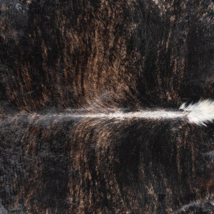 Brazilian Brindle White Belly and Backbone Cowhide Rug Size 7'9" L x 6'10" W 8982