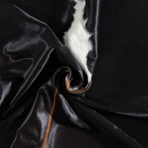 Brazilian Black and White Cowhide Rug Size 8'6" L x 7'11" W 8985