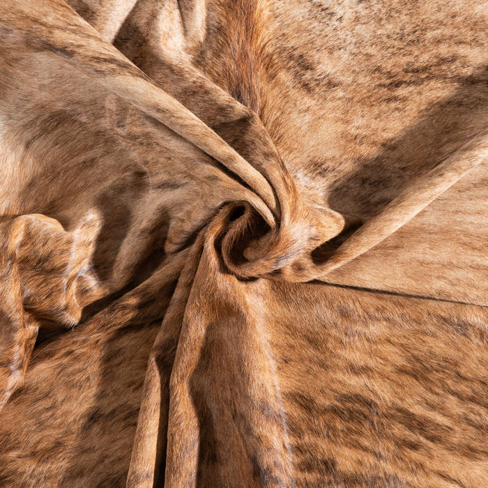 Brazilian Brindle Cowhide Rug Size 6'7" L x 5'5" W 9025