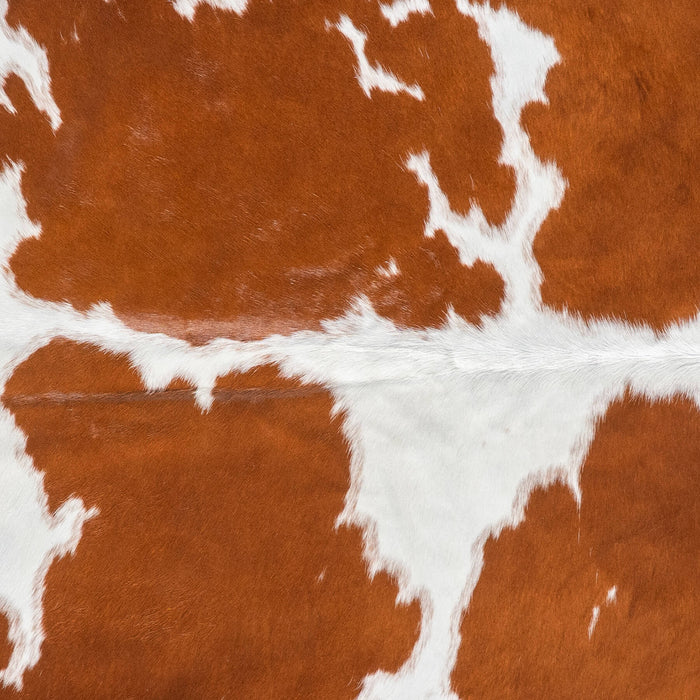 Brazilian Brown and White Cowhide Rug Size 7'11" L x 6'7" W 9072