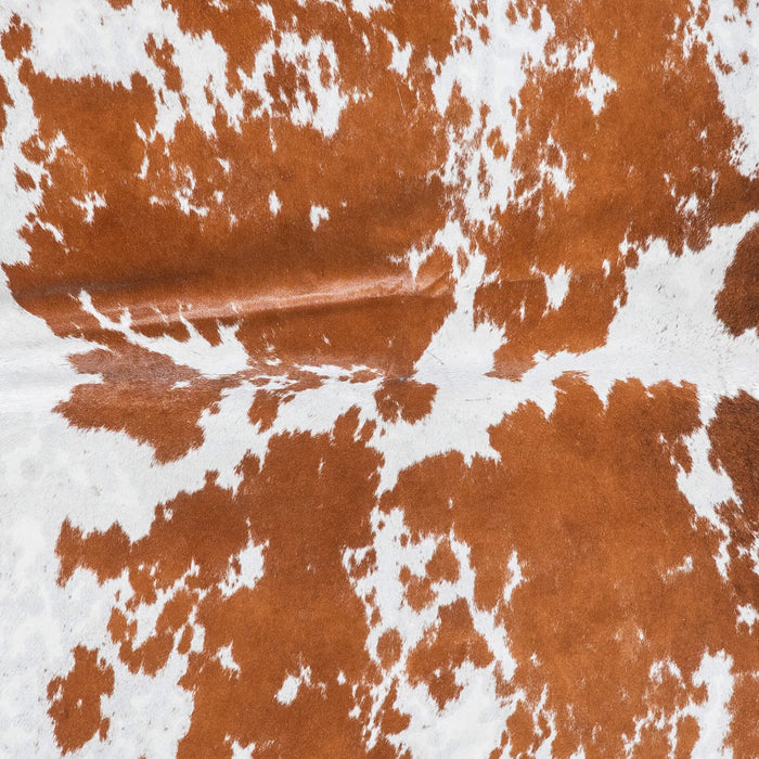 Brazilian Brown and White Cowhide Rug Size 7'.4" L x 6'10" W 9076