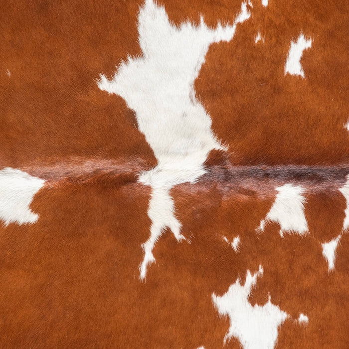 Brazilian Brown and White Cowhide Rug Size 7'0" L x 5'6" W 9085