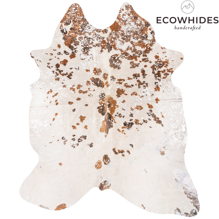 Brazilian Silver Metallic Cowhide Rug Size 7'4" L x 6'1" W 9088