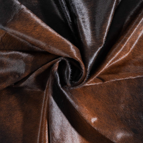Brazilian Mahogany Cowhide Rug Size 6'8" L x 5'6" W 9094