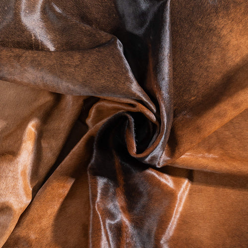 Brazilian Mahogany Cowhide Rug Size 6'10" L x 6'10" W 9095