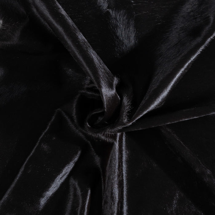 Brazilian Solid Black Cowhide Rug Size 7'9" L x 6'4" W 9103