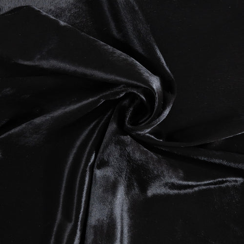 Brazilian Solid Black Cowhide Rug Size 7'3" L x 6'5" W 9109