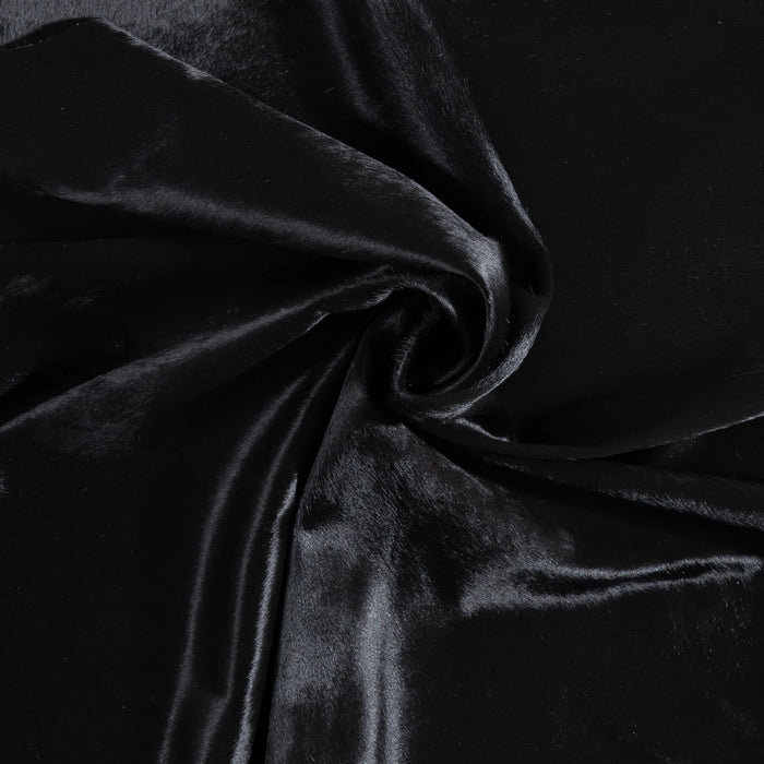 Brazilian Solid Black Cowhide Rug Size 7'3" L x 6'5" W 9109