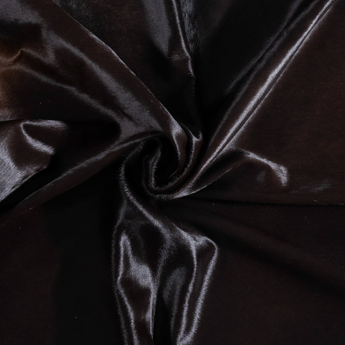 Brazilian Solid Black Cowhide Rug Size 6'10" L x 6'4" W 9110