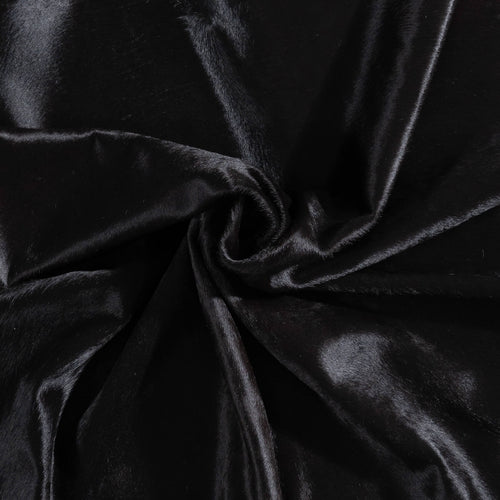 Brazilian Solid Black Cowhide Rug Size 7'1" L x 6'4" W 9115
