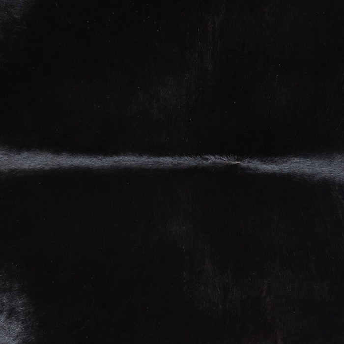 Brazilian Solid Black Cowhide Rug Size 6'9" L x 5'11" W 9118