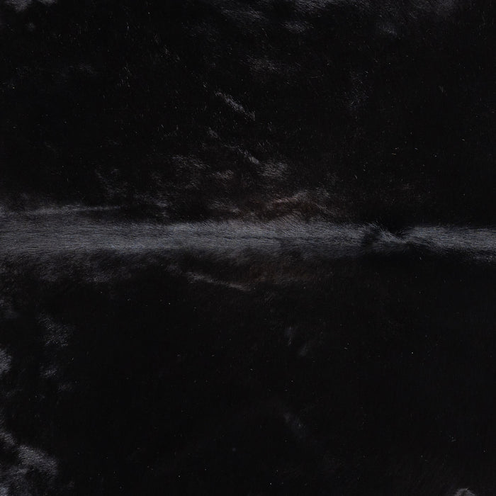 Brazilian Solid Black Cowhide Rug Size 7'2" L x 6'1" W 9121