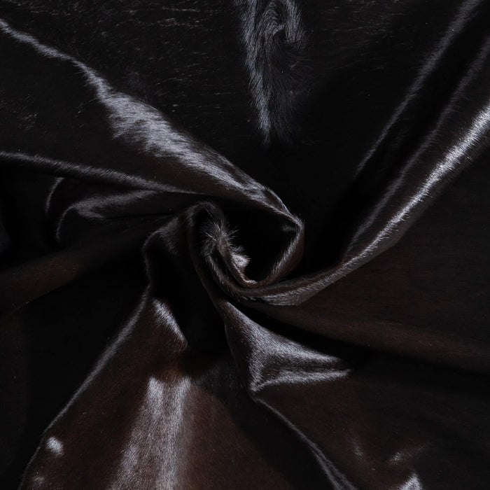 Brazilian Solid Black Cowhide Rug Size 6'6" L x 5'10" W 9132