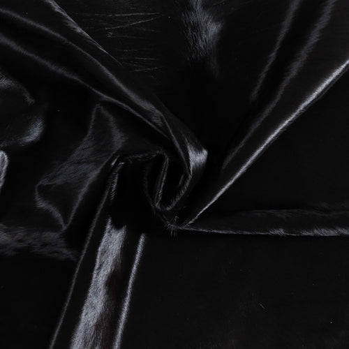 Brazilian Solid Black Cowhide Rug Size 6'10" L x 6'3" W 9135