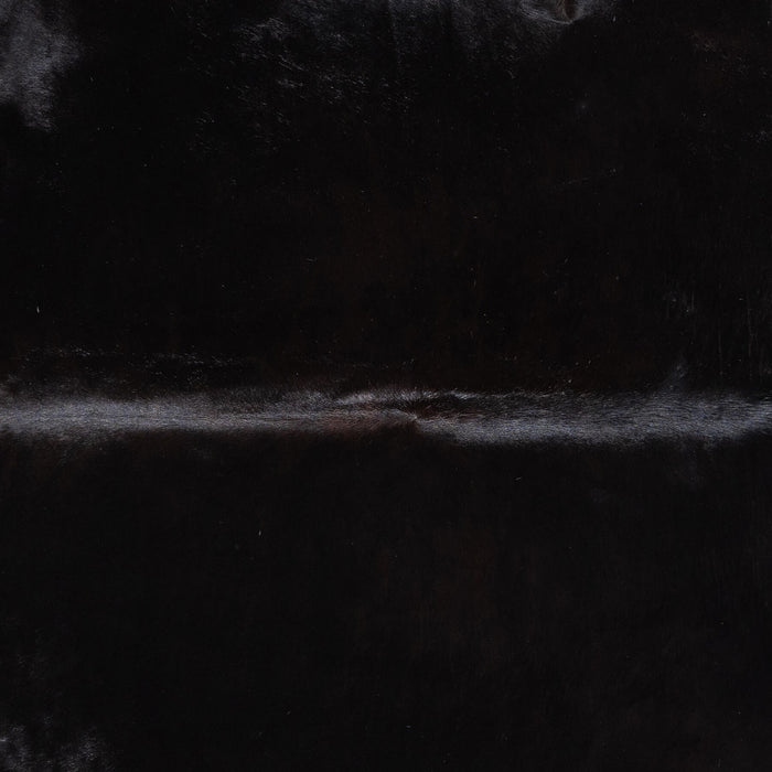 Brazilian Solid Black Cowhide Rug Size 6'8" L x 6'7" W 9137