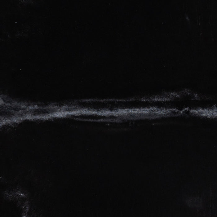 Brazilian Solid Black Cowhide Rug Size 6'4" L x 5'10" W 9138
